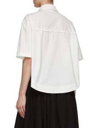 Back View - Click To Enlarge - EUNOIA - Short Sleeve Frill Shirt