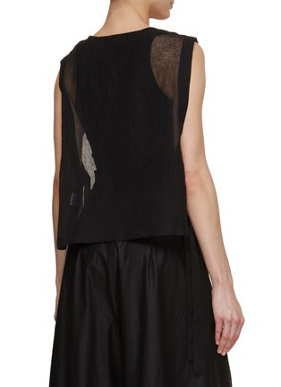 Back View - Click To Enlarge - EUNOIA - Organza Cropped Vest