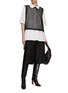 Figure View - Click To Enlarge - EUNOIA - Organza Cropped Vest