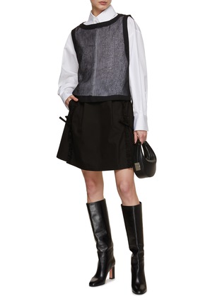 Figure View - Click To Enlarge - EUNOIA - Frill Trim Cotton Skorts