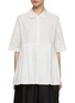 Main View - Click To Enlarge - EUNOIA - Pleated Hem Cotton Shirt