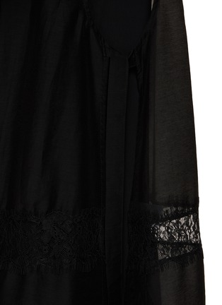  - EUNOIA - Lace Long Vest With Sleeveless Mini Dress