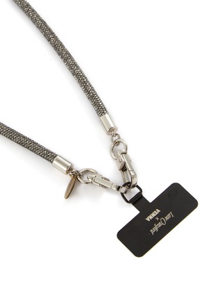 Detail View - Click To Enlarge - VENNA - Crystal Embellished Phone Strap — Coal