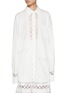 Main View - Click To Enlarge - EENK - Lace Trim Cotton Shirt