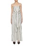 Main View - Click To Enlarge - EENK - Off Shoulder Stripe Dress