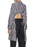 Back View - Click To Enlarge - EENK - Striped Cotton Long Shirt
