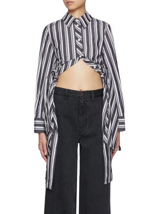 Main View - Click To Enlarge - EENK - Striped Cotton Long Shirt