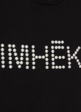  - KIMHĒKIM - Pearl Embellished Logo Cotton T-Shirt