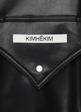  - KIMHĒKIM - Logo Label Leather Shirt