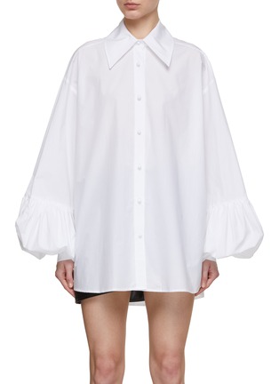 Main View - Click To Enlarge - KIMHĒKIM - Puff Sleeve Oversized Cotton Shirt