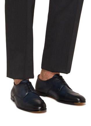 Figure View - Click To Enlarge - DOUCAL'S - x Neil Barrett Puntale 4-Eyelet Leather Derby Shoes