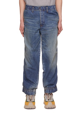 Main View - Click To Enlarge - KOLOR BEACON - Warped Wide Leg Jeans