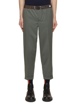 Main View - Click To Enlarge - KOLOR BEACON - Folded Hem Straight Leg Belted Pants