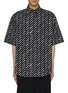 Main View - Click To Enlarge - BALENCIAGA - All Over Stencil Logo Cotton Shirt