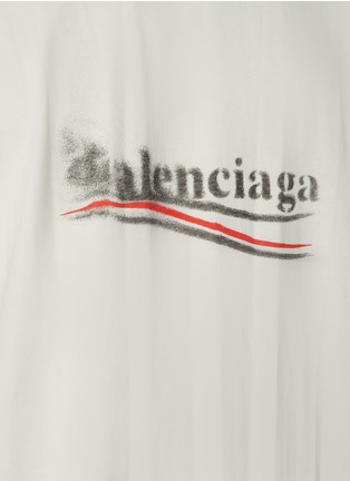  - BALENCIAGA - Political Stencil Logo Cotton T-shirt