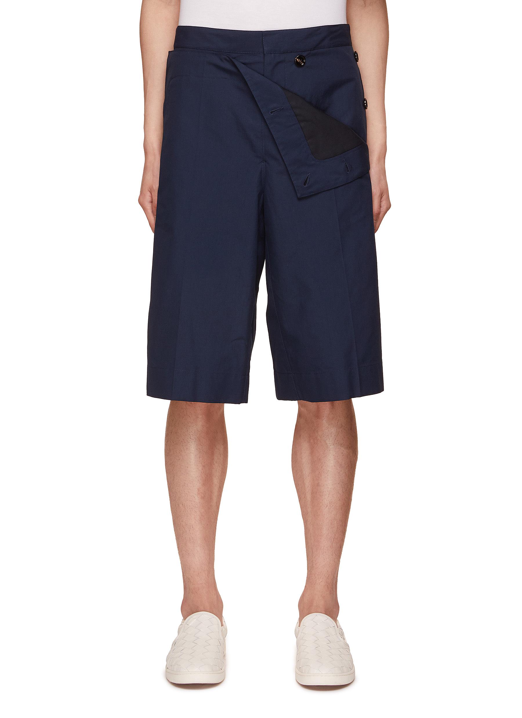 Front Flap Sailor Cotton Shorts