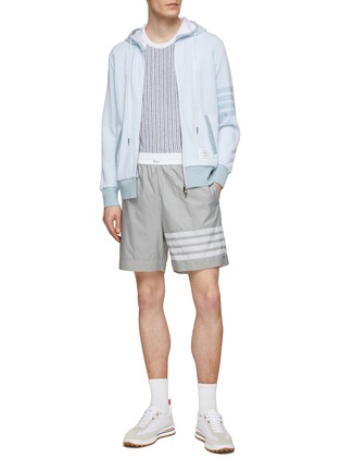 Figure View - Click To Enlarge - THOM BROWNE  - University Striped Pocket T-Shirt