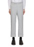 Main View - Click To Enlarge - THOM BROWNE  - Seersucker Cropped Back Strap Pants