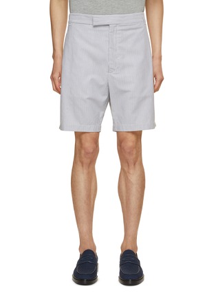 Main View - Click To Enlarge - THOM BROWNE  - Striped Cotton Shorts