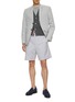 Figure View - Click To Enlarge - THOM BROWNE  - Striped Cotton Shorts