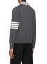 Back View - Click To Enlarge - THOM BROWNE  - Mock Collar 4 Bar Sweater