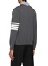 Back View - Click To Enlarge - THOM BROWNE - Mock Collar 4 Bar Sweater