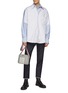 Figure View - Click To Enlarge - THOM BROWNE  - Oversized Contrast Stripe Shirt