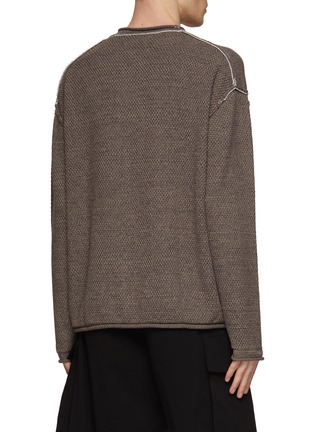 Back View - Click To Enlarge - THE VIRIDI-ANNE - Dropped Shoulder Knit Sweater