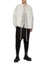 Figure View - Click To Enlarge - THE VIRIDI-ANNE - Contrast Patchwork Linen Shirt