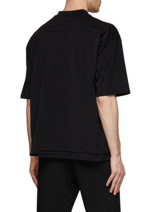 Back View - Click To Enlarge - THE VIRIDI-ANNE - Asymmetric Hem Panelled T-Shirt