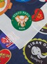 Detail View - Click To Enlarge - KENZO - Fruit Sticker Print Cotton Scarf