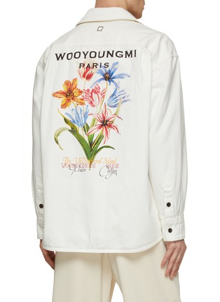 Back View - Click To Enlarge - WOOYOUNGMI - Foral Print Denim Shirt