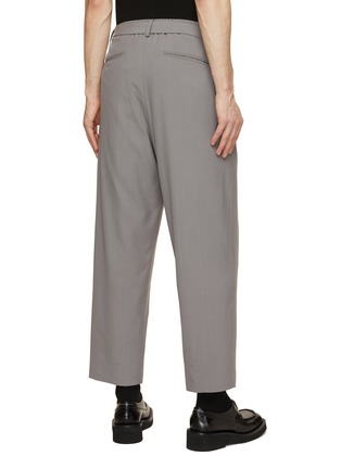 Back View - Click To Enlarge - ATTACHMENT - Cropped Double Pleated Tapered Belted Pants