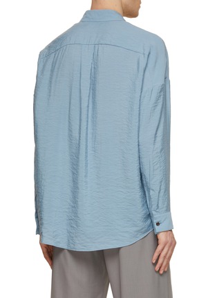 Back View - Click To Enlarge - ATTACHMENT - Contrast Button Oversized Shirt