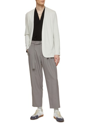Figure View - Click To Enlarge - ATTACHMENT - Double Sided Collarless Cardigan
