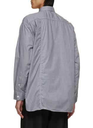 Back View - Click To Enlarge - COMME DES GARÇONS HOMME - Micro Checkered Cotton Shirt