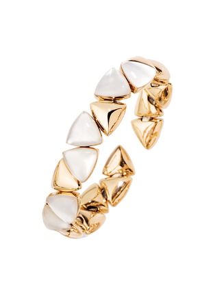 Main View - Click To Enlarge - VHERNIER - Freccia 18K Rose Gold White Mother of Pearl Rock Crystal Mini Bracelet