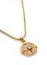 Detail View - Click To Enlarge - GOOSSENS - Talisman 24K Gold Plated Rose Quartz Freshwater Pearl Clover Necklace