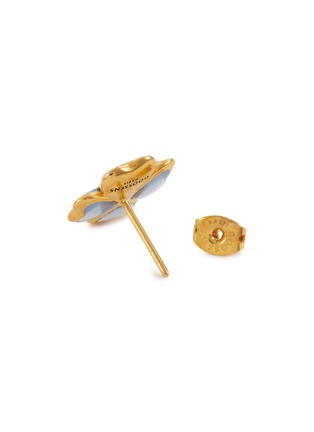 Detail View - Click To Enlarge - GOOSSENS - 24k Gold Plated Clover Earrings