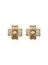 Main View - Click To Enlarge - GOOSSENS - 24k Gold Plated Clover Earrings