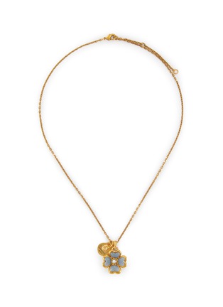 Main View - Click To Enlarge - GOOSSENS - 24k Gold Plated Talisman Clover Necklace