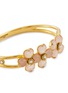 Detail View - Click To Enlarge - GOOSSENS - Talisman 24K Gold Plated Rose Quartz Freshwater Pearl Clover Bracelet