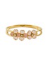 Main View - Click To Enlarge - GOOSSENS - Talisman 24K Gold Plated Rose Quartz Freshwater Pearl Clover Bracelet