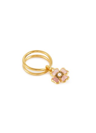Main View - Click To Enlarge - GOOSSENS - 24k Gold Plated Clover Ring