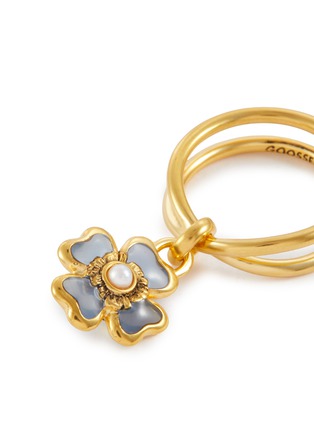 Detail View - Click To Enlarge - GOOSSENS - 24k Gold Plated Clover Ring