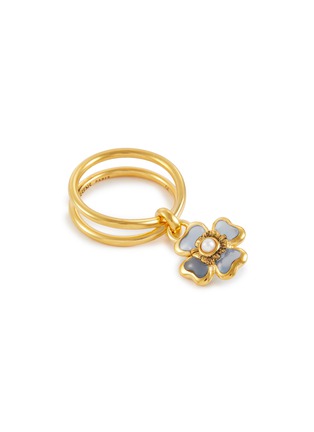 Main View - Click To Enlarge - GOOSSENS - 24k Gold Plated Clover Ring