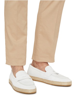 Figure View - Click To Enlarge - BRUNELLO CUCINELLI - Suede Penny Loafers