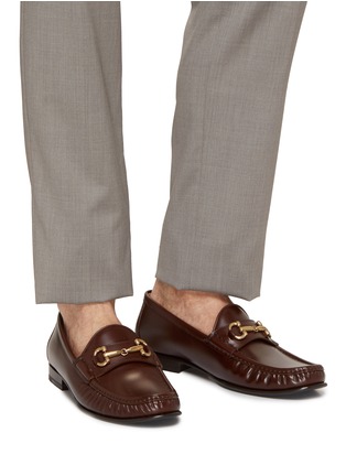 Figure View - Click To Enlarge - BRUNELLO CUCINELLI - Antique Calfskin Loafers with bit