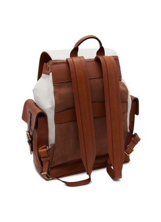 Detail View - Click To Enlarge - BRUNELLO CUCINELLI - Mixed Leather Backpack