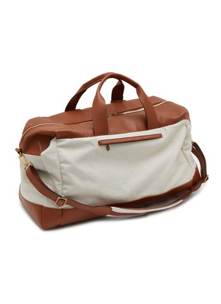 Detail View - Click To Enlarge - BRUNELLO CUCINELLI - Mix Leather Duffle Bag
